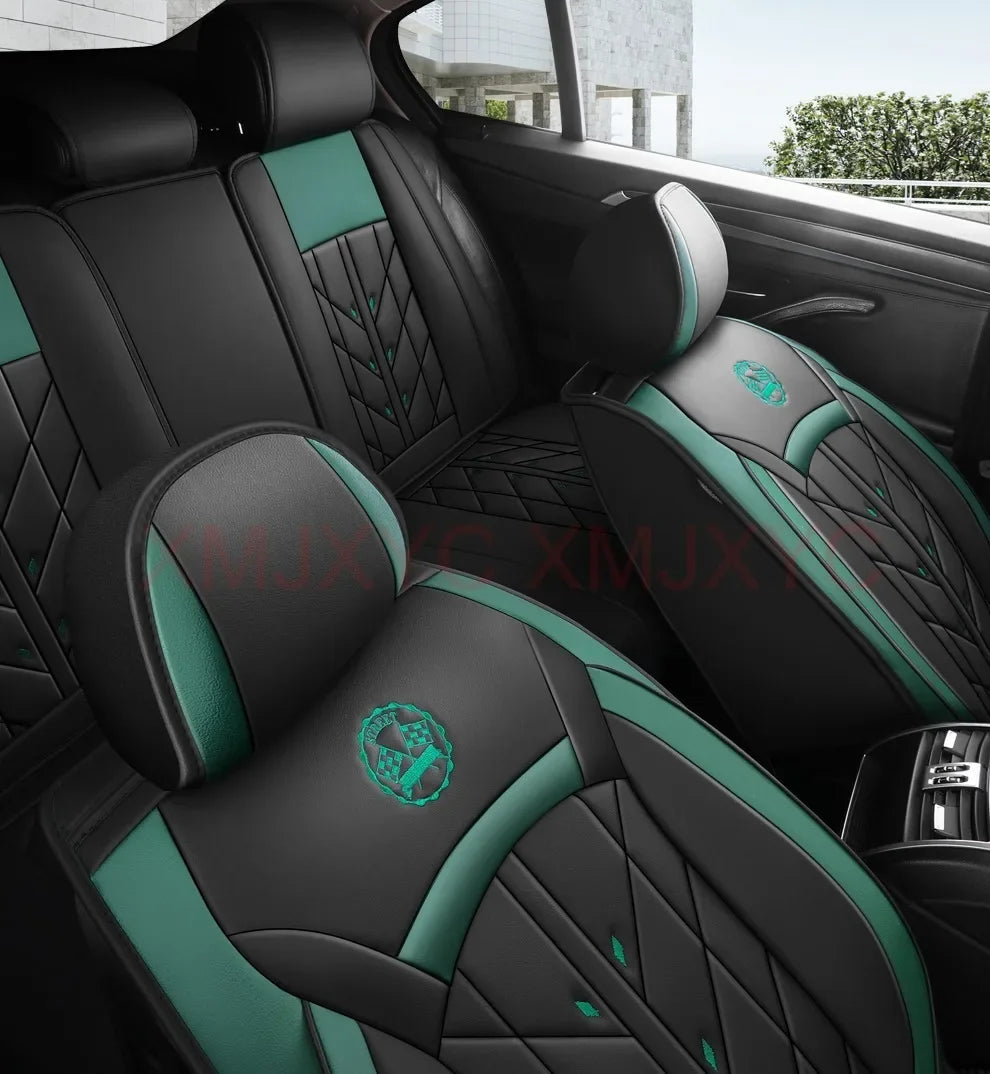 Lux Car Seat Covers, Universal Style Full Coverage Car Seat Cover for Mazda CX5 CX30 Volvo V40 Renault Megane Clio 3 Rav4 Car Accessories Pu Leather