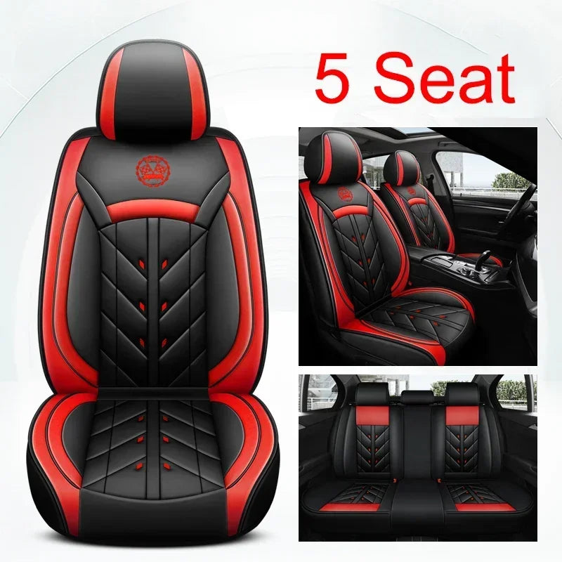Lux Car Seat Covers, Universal Style Full Coverage Car Seat Cover for Mazda CX5 CX30 Volvo V40 Renault Megane Clio 3 Rav4 Car Accessories Pu Leather