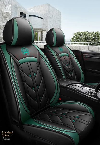 Lux Car Seat Covers, Universal Style Full Coverage Car Seat Cover for Mazda CX5 CX30 Volvo V40 Renault Megane Clio 3 Rav4 Car Accessories Pu Leather