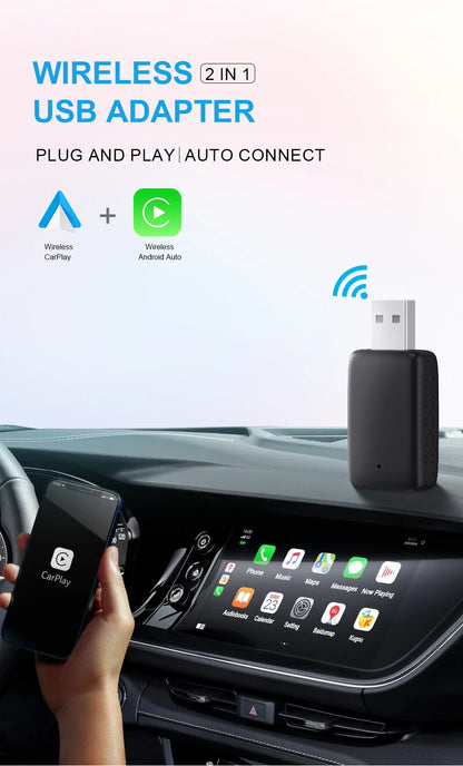NavMate™ Smart Car Adapter – Convert Wired CarPlay & Android Auto to Wireless Instantly