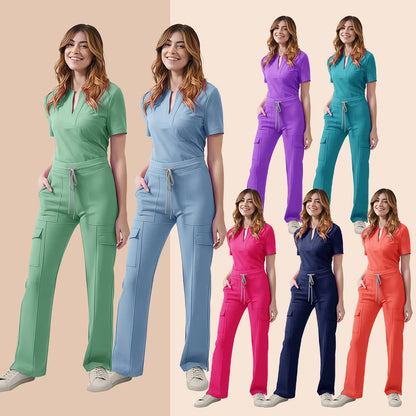 ScrubEssence Women’s Medical Uniform – 2-Piece Set with Pocket Top & Pants