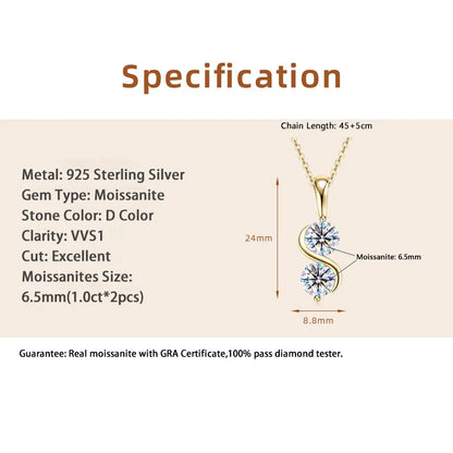 Eternal Twist™ Moissanite Necklace – Wedding & Gift Edition