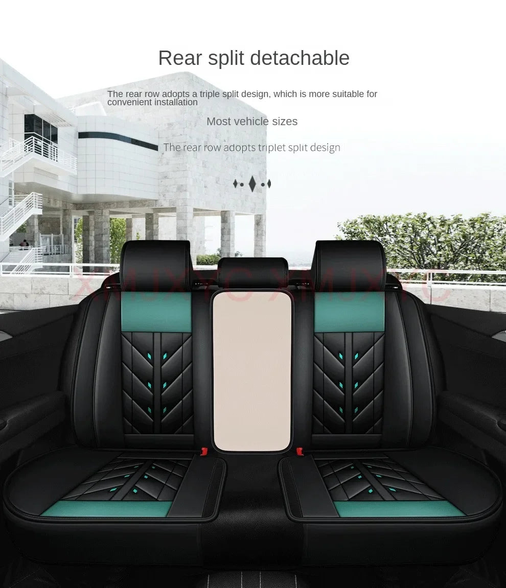 Lux Car Seat Covers, Universal Style Full Coverage Car Seat Cover for Mazda CX5 CX30 Volvo V40 Renault Megane Clio 3 Rav4 Car Accessories Pu Leather