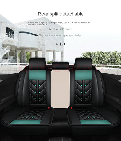 Lux Car Seat Covers, Universal Style Full Coverage Car Seat Cover for Mazda CX5 CX30 Volvo V40 Renault Megane Clio 3 Rav4 Car Accessories Pu Leather