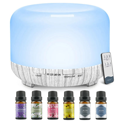 Humidifier + Aroma Diffuser with Remote Control, 5V 2A ( Essential Oil Aroma optional )