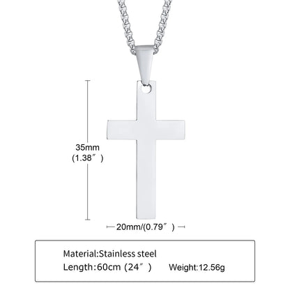 IronFaith™ Stainless Cross Necklace Anti-allergy. Waterproof. Built to last.