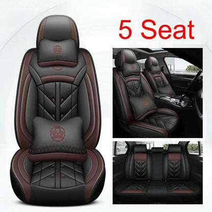 Lux Car Seat Covers, Universal Style Full Coverage Car Seat Cover for Mazda CX5 CX30 Volvo V40 Renault Megane Clio 3 Rav4 Car Accessories Pu Leather