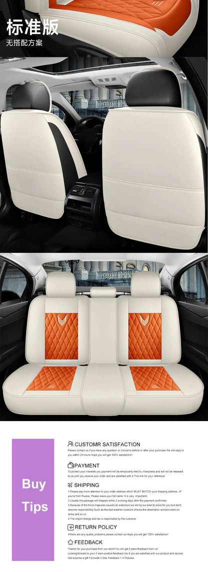 Leather Car Seat Covers for Renault Megane 2 3 Fluence Scenic Clio Captur Kadjar Logan 2 Duster Arkana Kangoo for Vehicle Parts