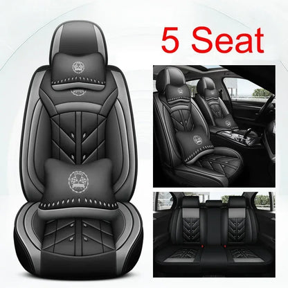 Lux Car Seat Covers, Universal Style Full Coverage Car Seat Cover for Mazda CX5 CX30 Volvo V40 Renault Megane Clio 3 Rav4 Car Accessories Pu Leather