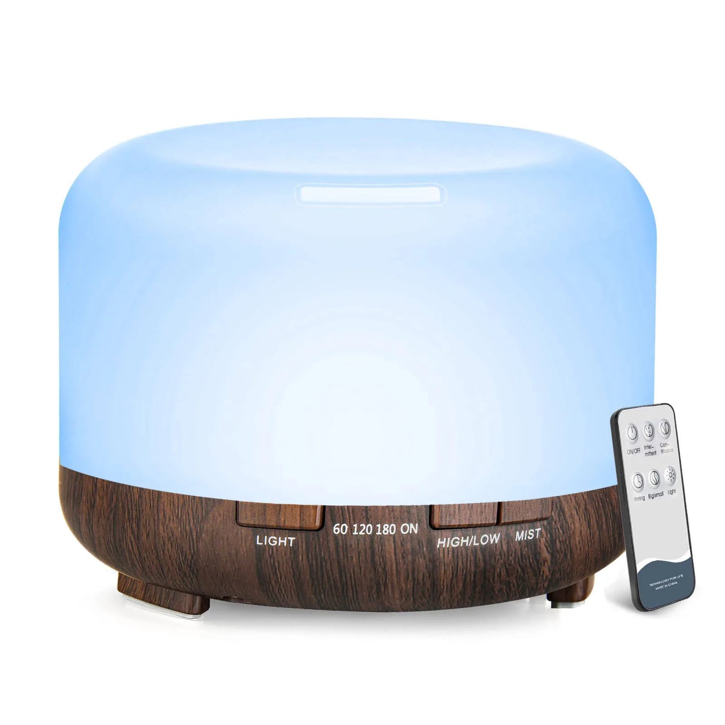 Humidifier + Aroma Diffuser with Remote Control, 5V 2A ( Essential Oil Aroma optional )