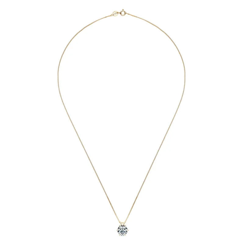 PureGlow™ 925 Silver Moissanite Necklace – Certified Gift Edition