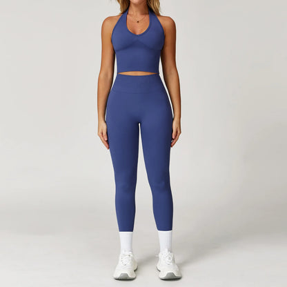 FlexAura™ Seamless Yoga Set - 2/3 PCS Bra, Leggins and Jacket set