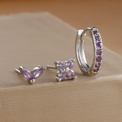 Aurora Bloom™ Earring Set 3PCS Stainless Steel Gold