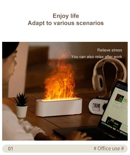 GlowMist™ RGB Flame Diffuser with 7 LED Colors