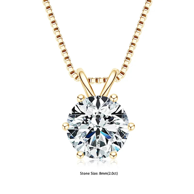 PureGlow™ 925 Silver Moissanite Necklace – Certified Gift Edition