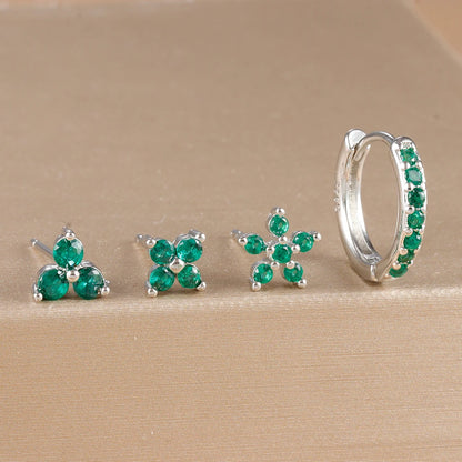 Aurora Bloom™ Earring Set – 4 PCS Stainless Steel 18 Gold