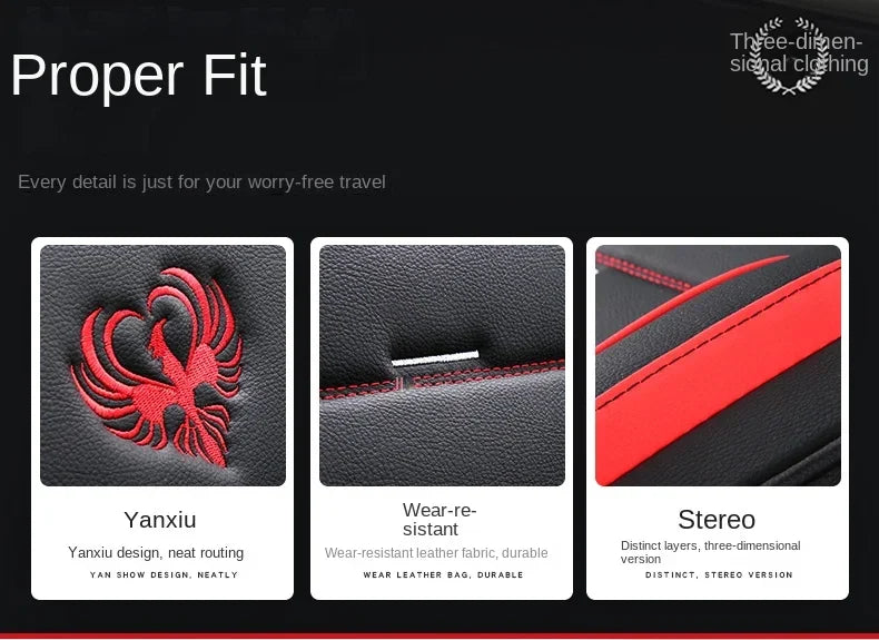 Universal Fit Car Seat Covers – 3D Design Faux Leather Protection