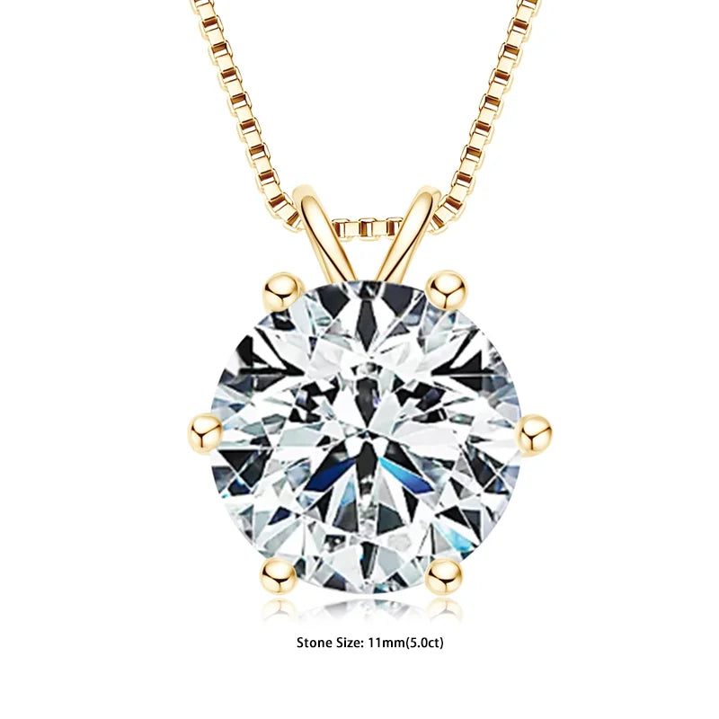 PureGlow™ 925 Silver Moissanite Necklace – Certified Gift Edition