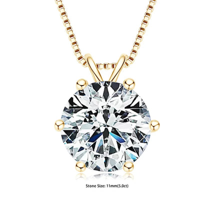 PureGlow™ 925 Silver Moissanite Necklace – Certified Gift Edition