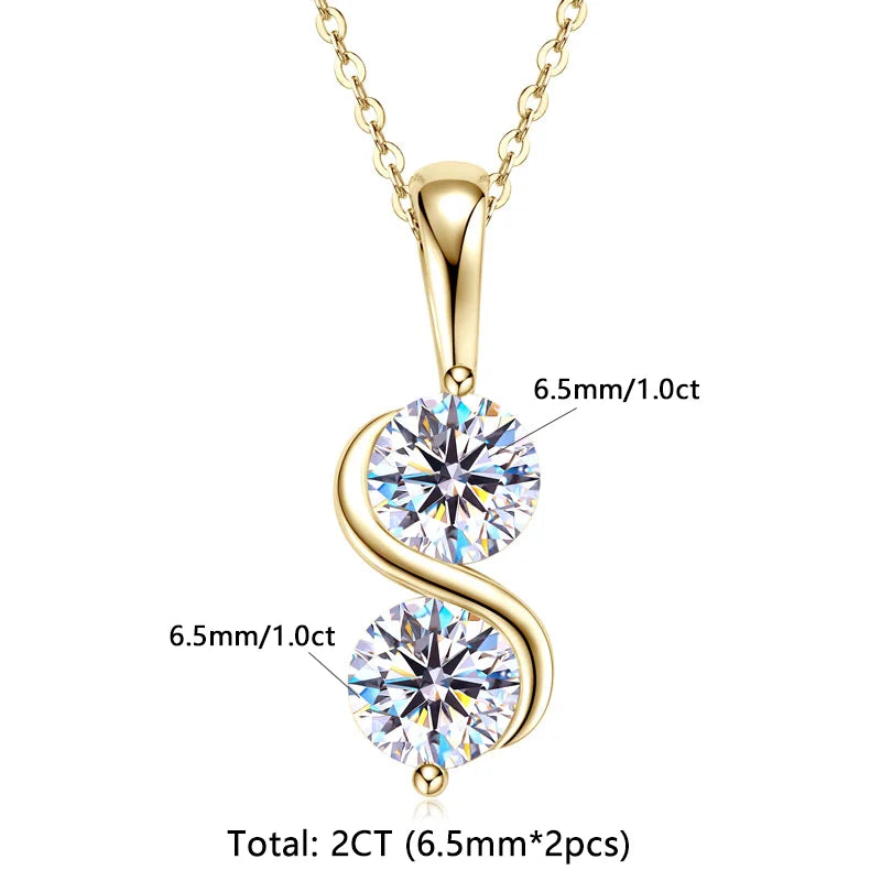 Eternal Twist™ Moissanite Necklace – Wedding & Gift Edition