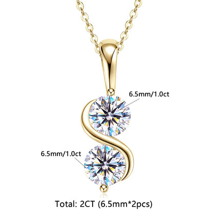 Eternal Twist™ Moissanite Necklace – Wedding & Gift Edition