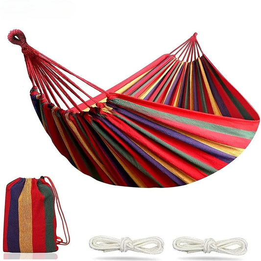 CottonLounge™ 2-Person Hammock — clean, cozy, and brandable.