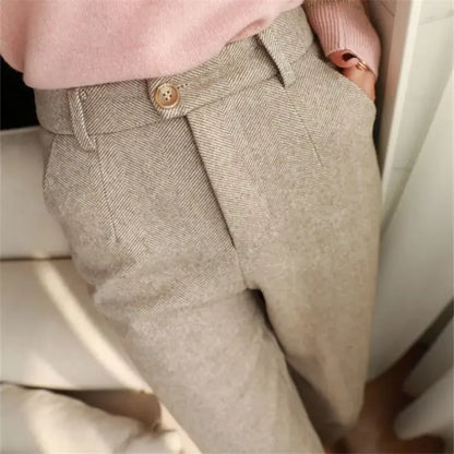 WoolGleam™ High-Waist Harem Pants