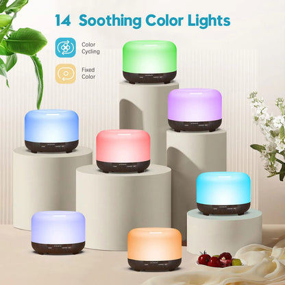 Humidifier + Aroma Diffuser with Remote Control, 5V 2A ( Essential Oil Aroma optional )