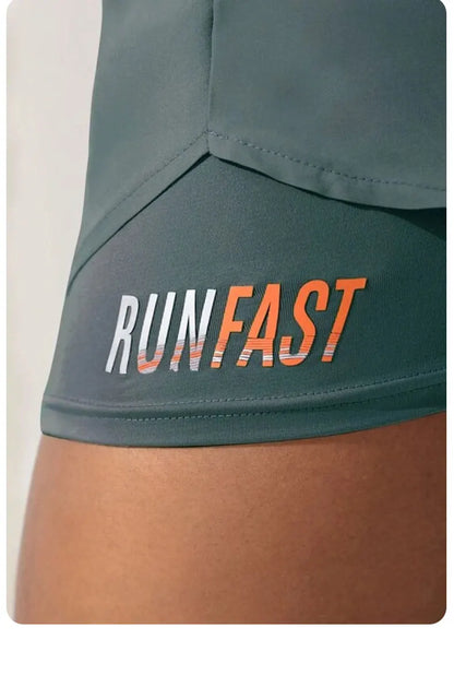 MoveFit Dual-Layer Yoga Shorts for Women – High Rise Elastic Training Pants