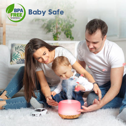 Humidifier + Aroma Diffuser with Remote Control, 5V 2A ( Essential Oil Aroma optional )