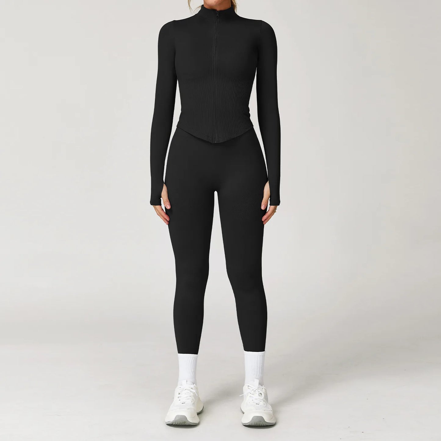 FlexAura™ Seamless Yoga Set - 2/3 PCS Tank Top, Leggings and Jacket set