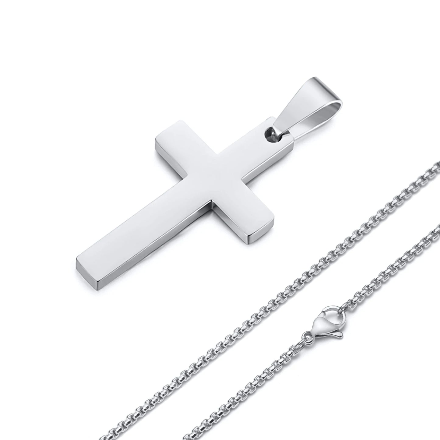 IronFaith™ Stainless Cross Necklace Anti-allergy. Waterproof. Built to last.