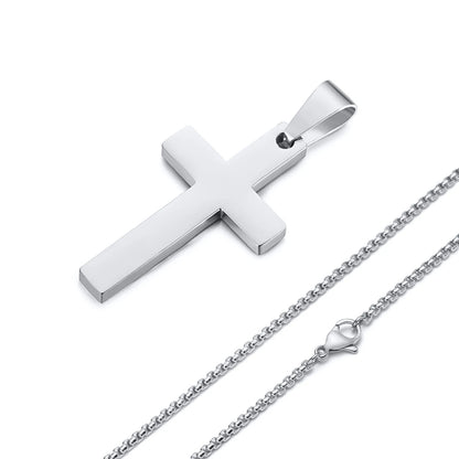 IronFaith™ Stainless Cross Necklace Anti-allergy. Waterproof. Built to last.