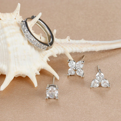 Aurora Bloom™ Earring Set – 4 PCS Stainless Steel 18 Gold
