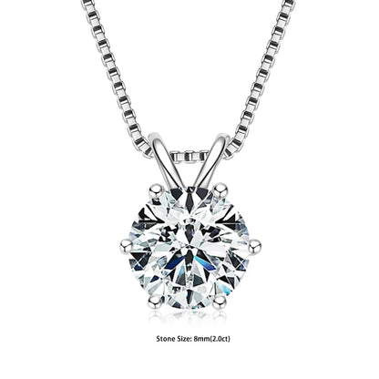 PureGlow™ 925 Silver Moissanite Necklace – Certified Gift Edition
