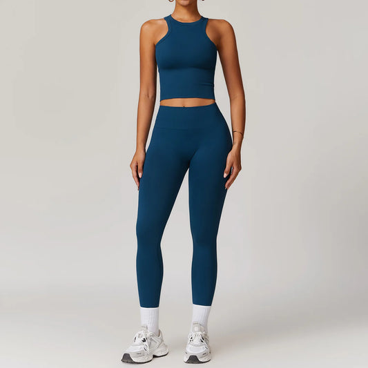 FlexAura™ Seamless Yoga Set - 2/3 PCS Tank Top, Leggings and Jacket set