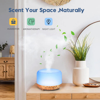 Humidifier + Aroma Diffuser with Remote Control, 5V 2A ( Essential Oil Aroma optional )