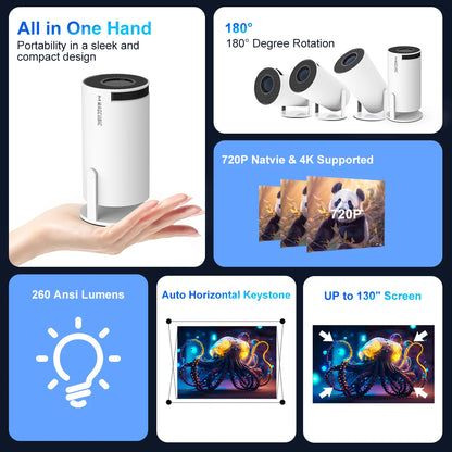 MagBeam™ 720P Smart Projector (4k support)