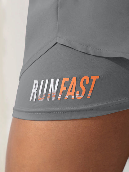 MoveFit Dual-Layer Yoga Shorts for Women – High Rise Elastic Training Pants