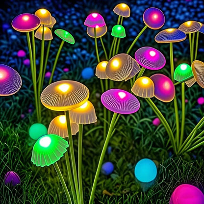 Solar Jellyfish Garden Lights – 6LED Mushroom Lawn Lamps (1/2/4 Pack)