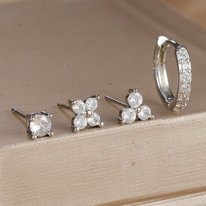 Aurora Bloom™ Earring Set – 4 PCS Stainless Steel 18 Gold