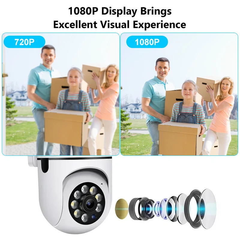 Wifi Camera 1080P HD Speed Dome Auto Tracking Camera Smart Home Outdoor Wireless WIFI Camera Surveillance Night Vision Monitor