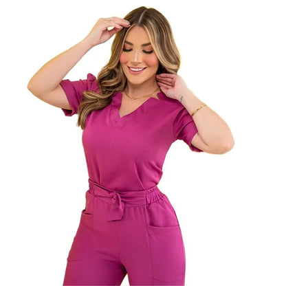 Hot Women’s Surgical Nursing Scrub Set – Medical Uniform Top & Pants