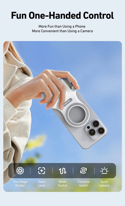 TELESIN™ Magnetic Smart Grip Handle – Shoot Like a Pro