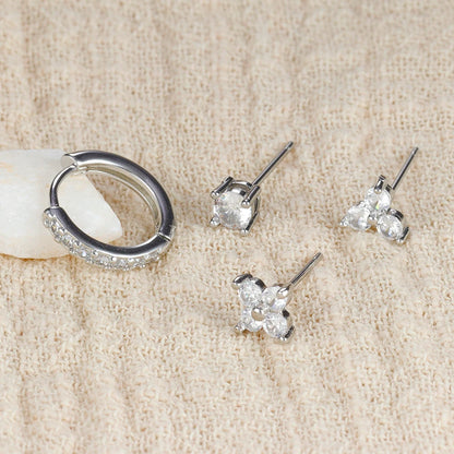 Aurora Bloom™ Earring Set – 4 PCS Stainless Steel 18 Gold