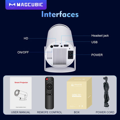 MagBeam™ 720P Smart Projector (4k support)