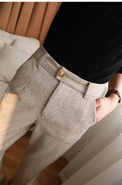 WoolGleam™ High-Waist Harem Pants