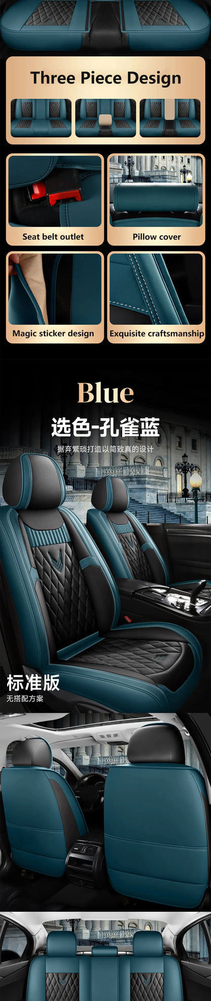 Leather Car Seat Covers for Renault Megane 2 3 Fluence Scenic Clio Captur Kadjar Logan 2 Duster Arkana Kangoo for Vehicle Parts