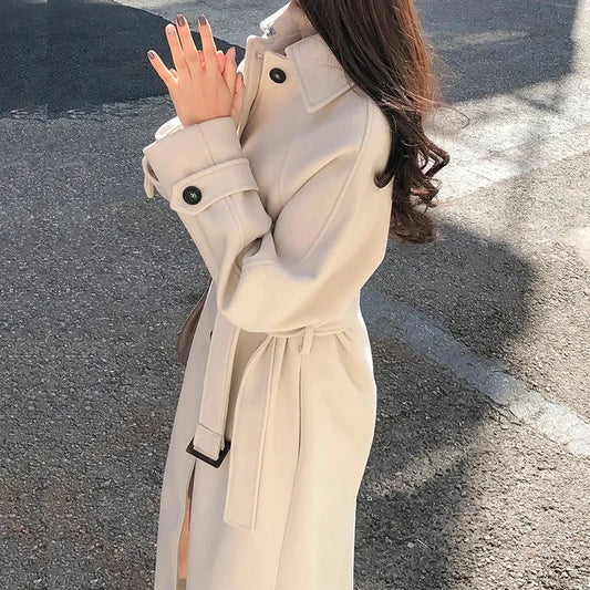 Tweedelle  Woolen Long Coat