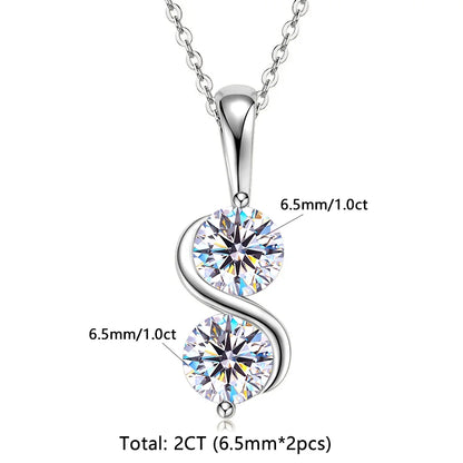 Eternal Twist™ Moissanite Necklace – Wedding & Gift Edition